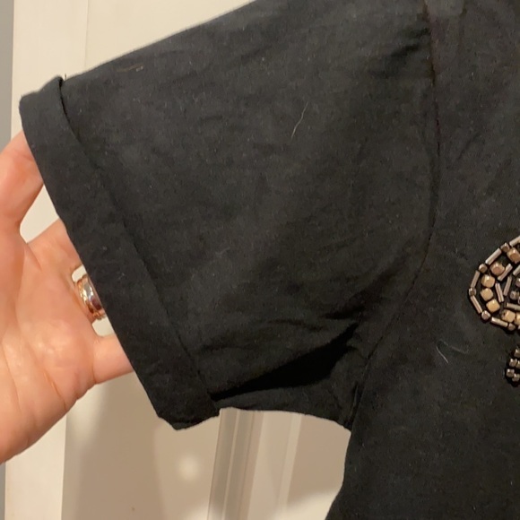 Topshop Embellished Cut Outs Tee - Picture 5 of 13